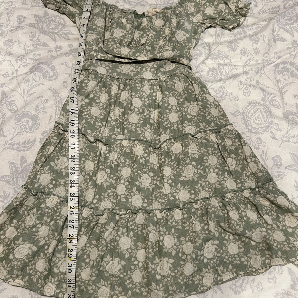 Altar'd State Green Floral Dress